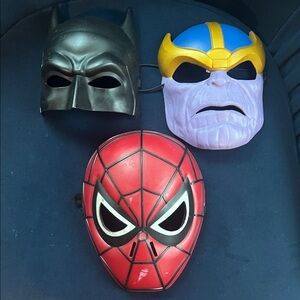 Superhero Mask Set for Kids - Black, Purple, Red